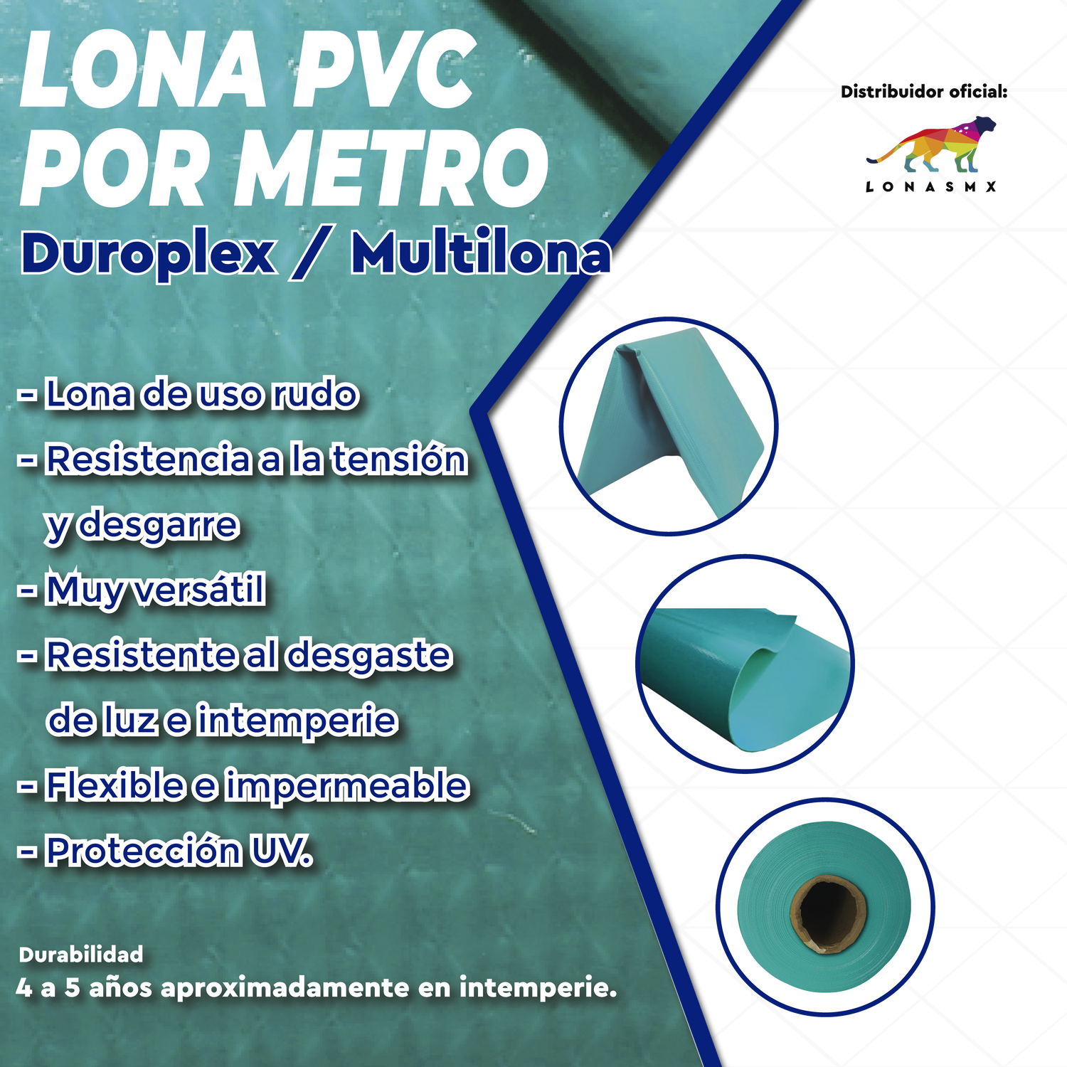 Lona de PVC por METRO